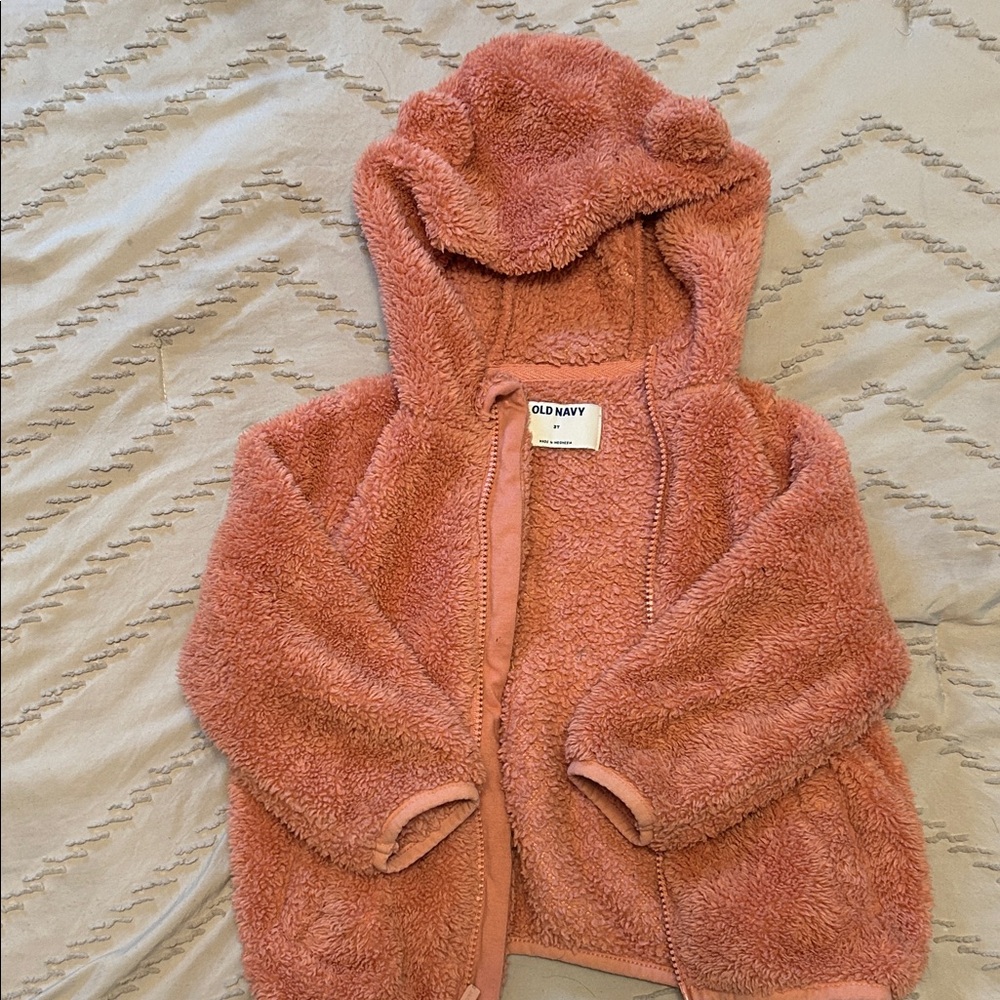 Old Navy Plush Teddy Hoodie - Rosewood